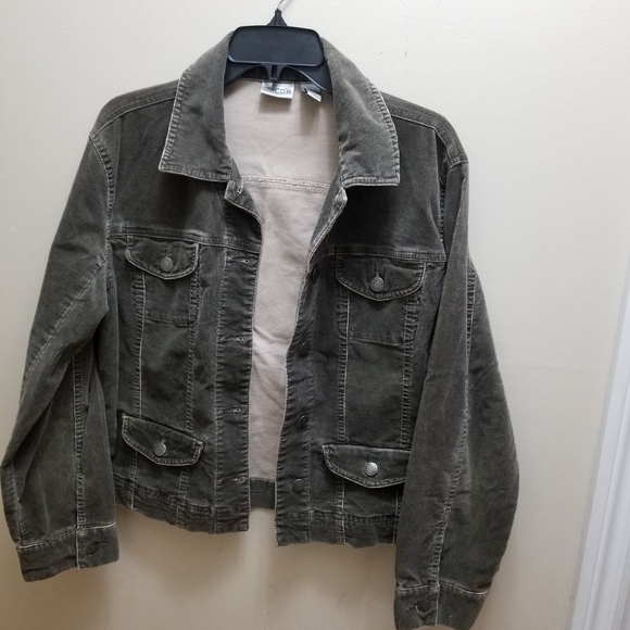 CHICO's, corduroy Jean jacket, khaki brownish color, ladies size 1, - Picture 2 of 5